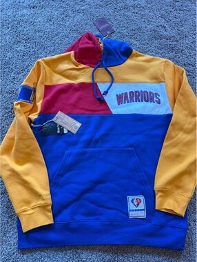 Golden State Warriors Mitchell & Ness Colorblock Hoodie XL